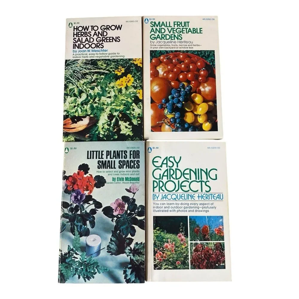 The New Home Gardening Library Vintage Box Set of 4 Paperback Books